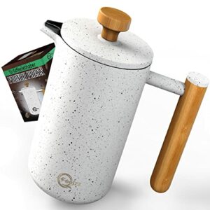 QFeelzz French Press | Edelstahl | inkl. Ersatzfilter 600ml