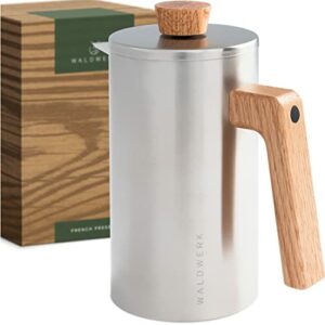 WALDWERK French Press | 1L | Holzgriff aus Eichenholz