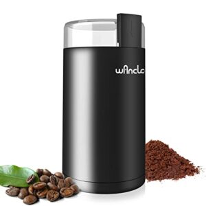 Wancle Elektrische Kaffemühle für Bohnen & Gewürze| Grob- und Feinmühle