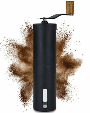 Lambda Coffee Kaffeemühle manuell aus Edelstahl | stufenloses Keramikmahlwerk