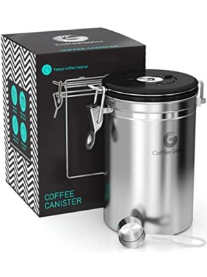 Coffee Gator Kaffeedose Luftdicht | 1,9L Volumen | Edelstahl