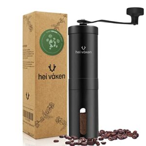 hei våken Kaffeemühle manuell aus Edelstahl | Kegel-Mahlwerk aus hochwertiger Keramik